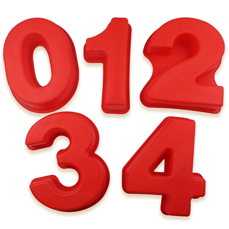 286 10 inch digital number shape silicone cake mold creative cake mold DIY baking cheese silicone mold cake bake base home use