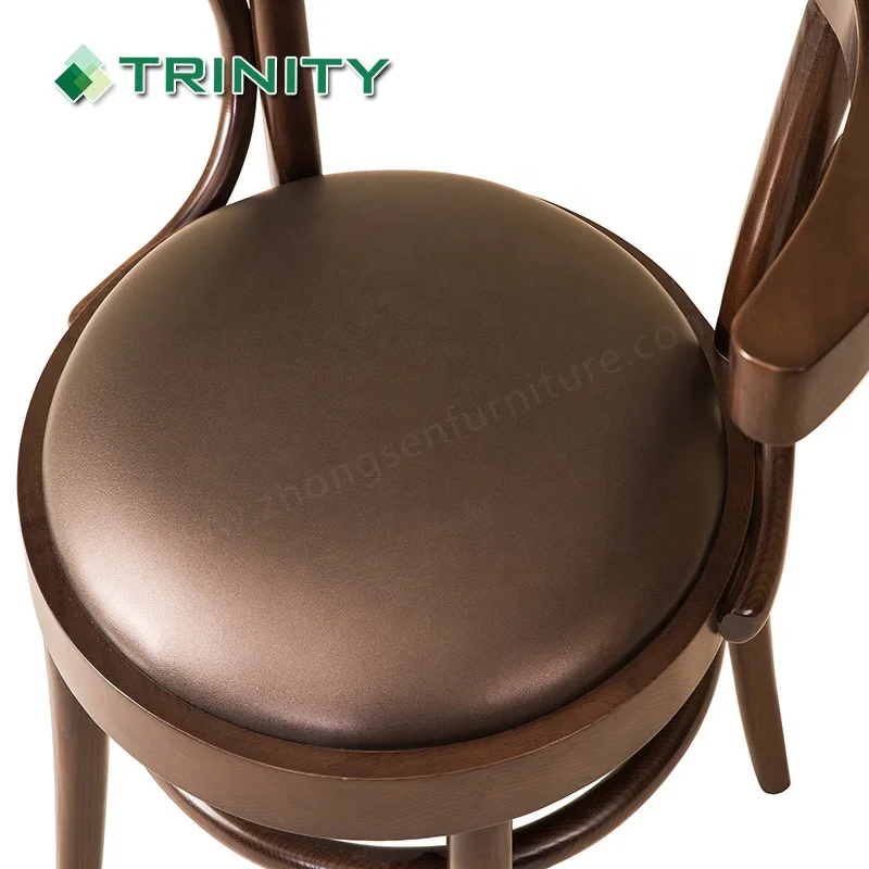 Custom High End Hotel Restaurant Furniture Wooden Coffee Shop Chairs For Cafe