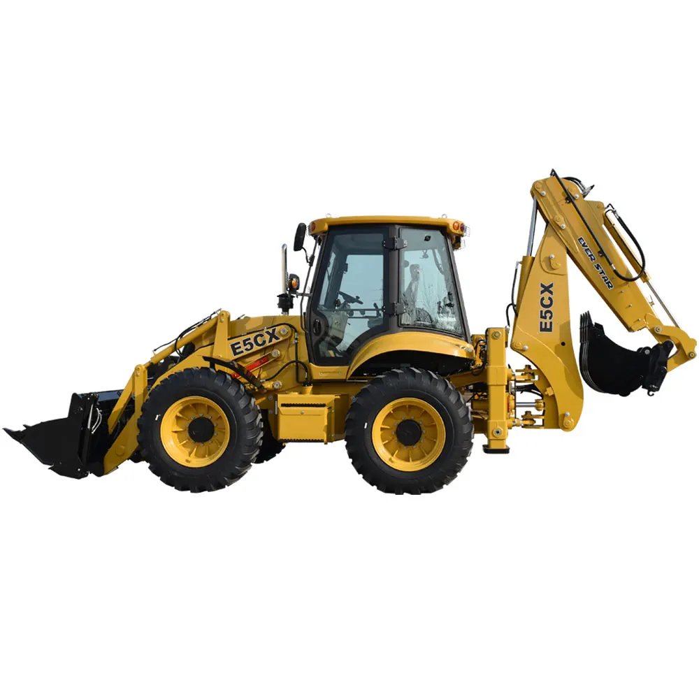 Beautiful Exterior 4x4 Tractor with Loader and Backhoe Excavator,wheel Mini Backhoe Loader Wheel Loader