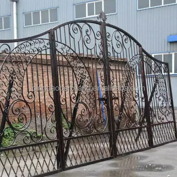 Modern Wrought Iron Gates for House and Villa Steel Open Style Automatic Retractable Swing Beautiful Sliding Gate