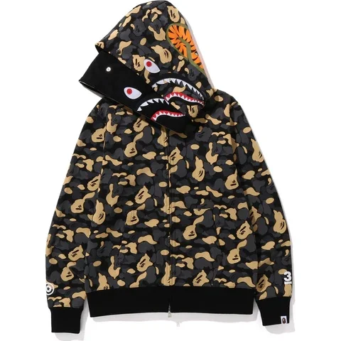 New Arrival Fashion Brand APE Shark New York Madison Avenue 3RD Anniversary Double Hat Hoodies For Men and Women With Asian Size