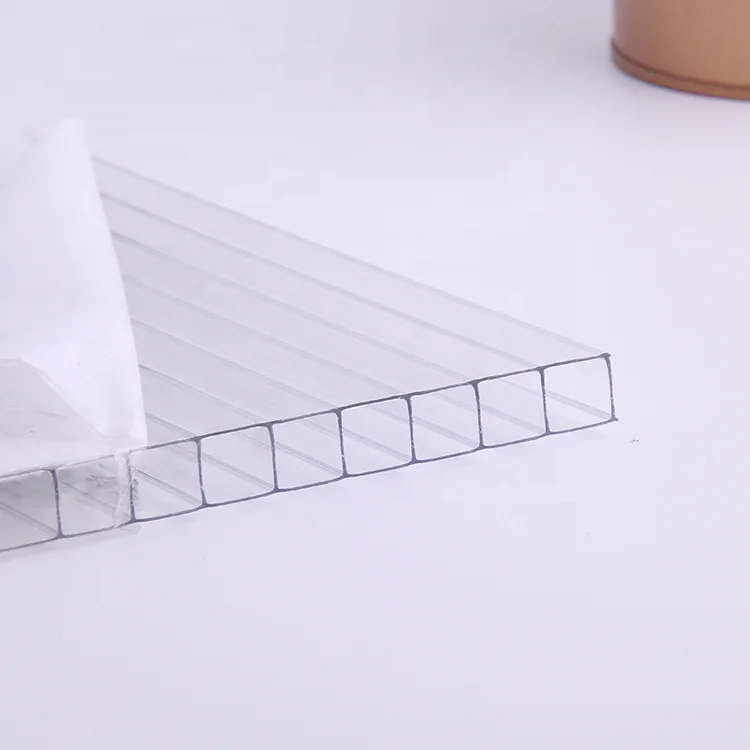 6mm 8mm 10mm UV extruded clear cellular hollow panel polycarbonate alveolar policarbonato sheets for greenhouse roof