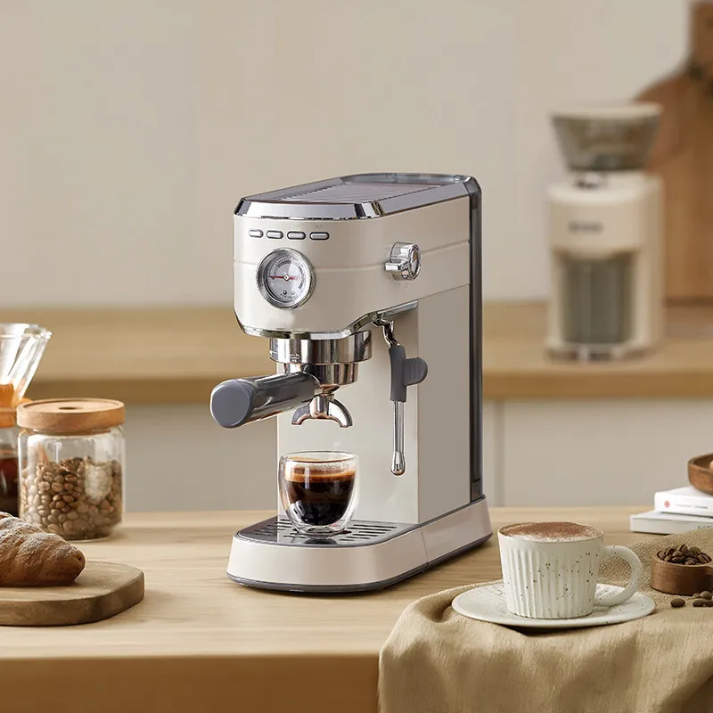 20Bar Visual Pressure Gauge Small Retro Semi Automatic Italian Lever Espresso Machine
