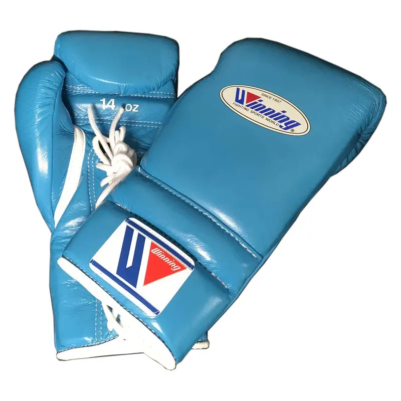 Blue Color Custom Made Winning Boxing Gloves Heavy Weight Professional Kick Boxing Glove Muay Thai Boxing GLoves