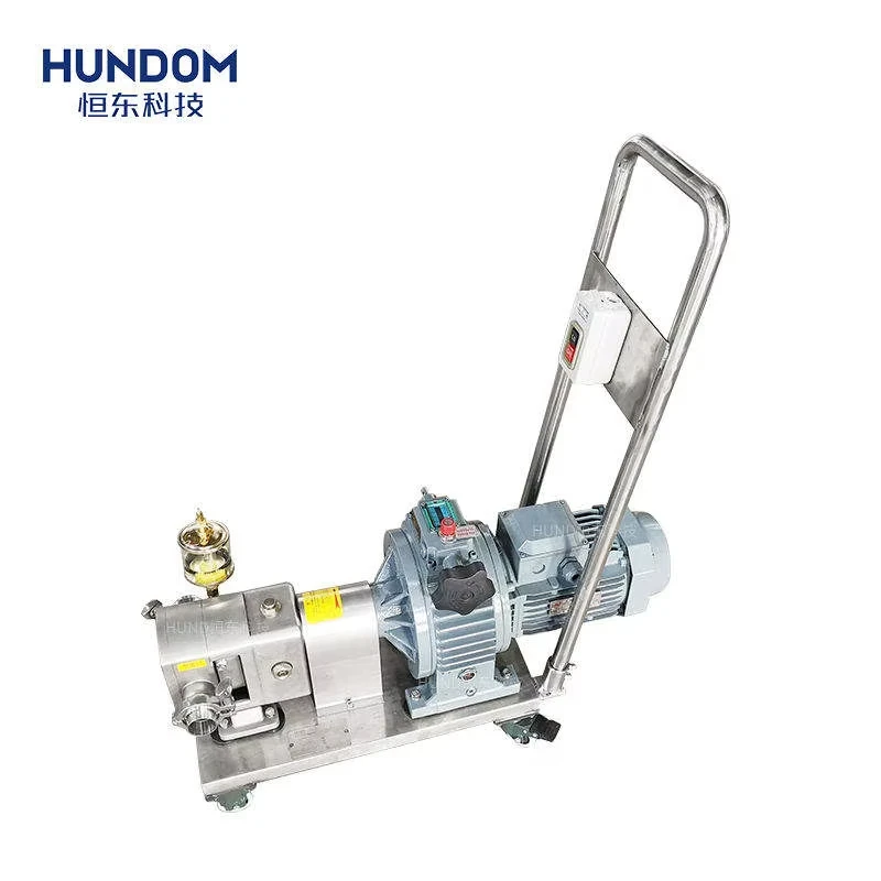 Stainless Steel Spaghetti Tomato Sauce Cam Rotor Pump Colloid Pump With Variable Frequency Drive VFD 200-500rpm
