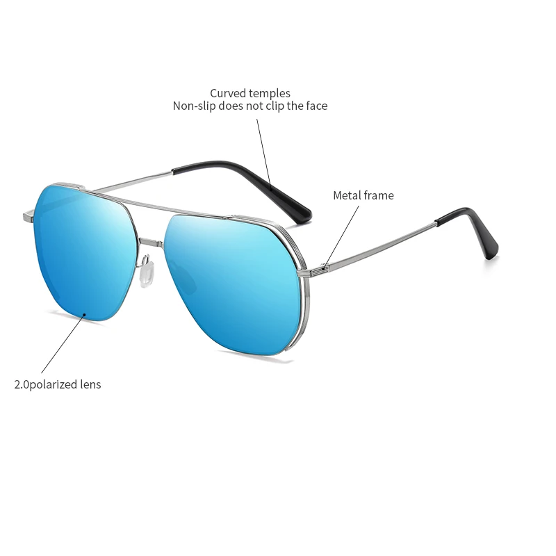 UV400 stylish aviation unisex metal sunglasses oversized shades sun glasses for men sunglasses