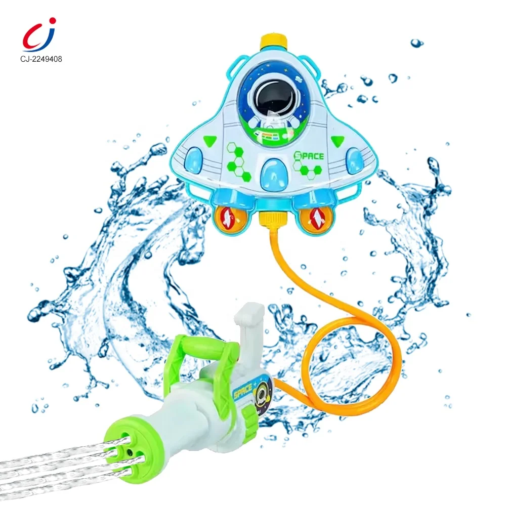 Best summer toy space rocket backpack water gun pistola de agua plastic toy spray water gun gatling backpack water gun toys