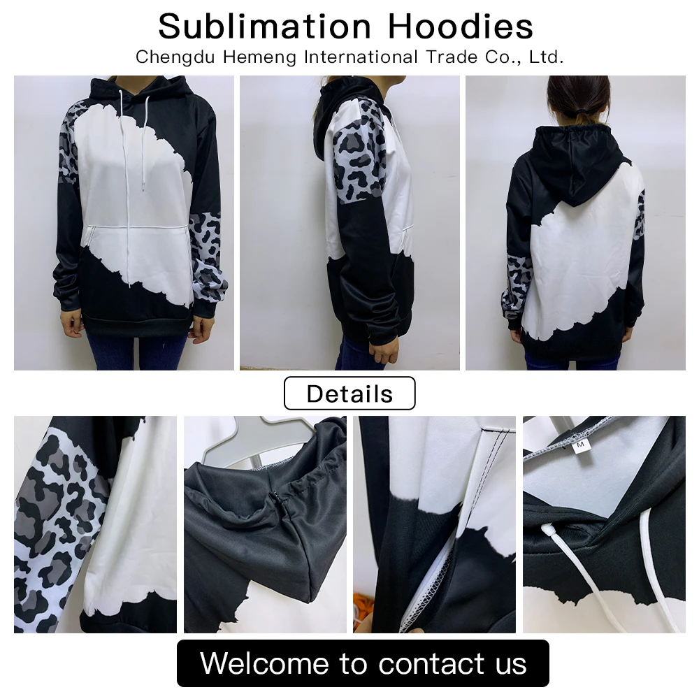 USA Shipping Custom Blank ODM Tie Dye Faux Bleached Pullover Sublimation Hoodies&SweatShirts For Men And Women