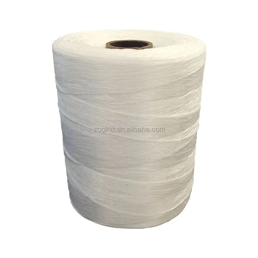 High-Tenacity PP Twisted  Thread White  Polypropylene Split Film Yarn for Sewing Jumbo Bag