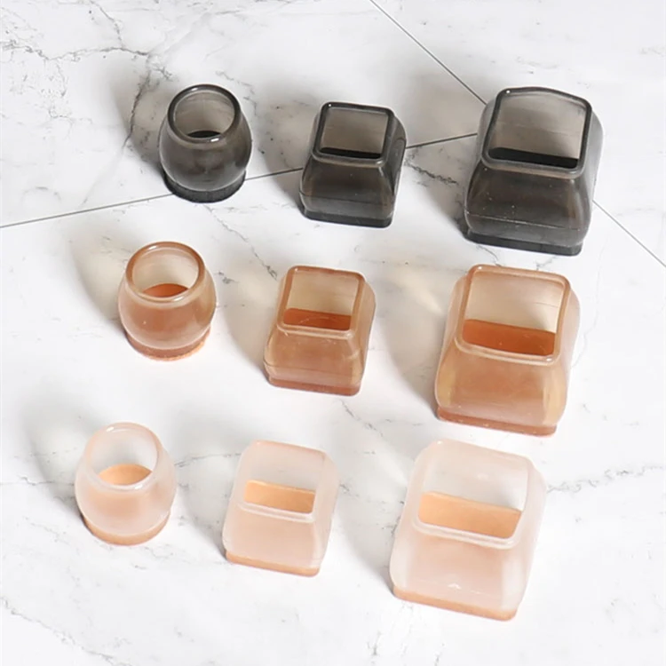 Chair leg floor protectors with felt furniture pads chair glides feet square furniture silicone protection cover