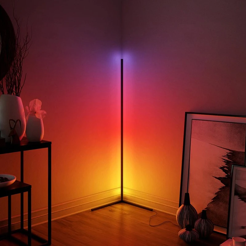 In Stock and Fast Shipping Atmosphere Lighting Club Home indoor Decor Corner Standing Lamp for Living Room and Restaurant used