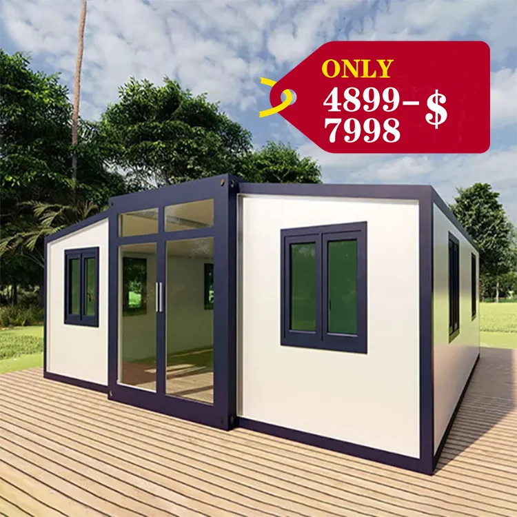 Wholesale Expandable Container House 40ft luxury 3 Bedroom Movable Foldable Expandable Prefab Container House