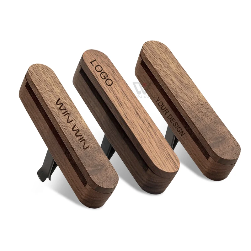 Log Car Air Conditioning Outlet Diffuser Aromatherapy Strip Fragrance Diffuser Clamshell Wood Aromatherapy