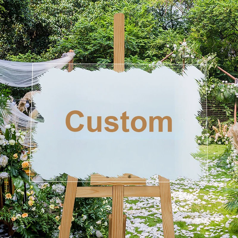 Wedding Welcome Sign Custom Acrylic Elegant Wedding Sign