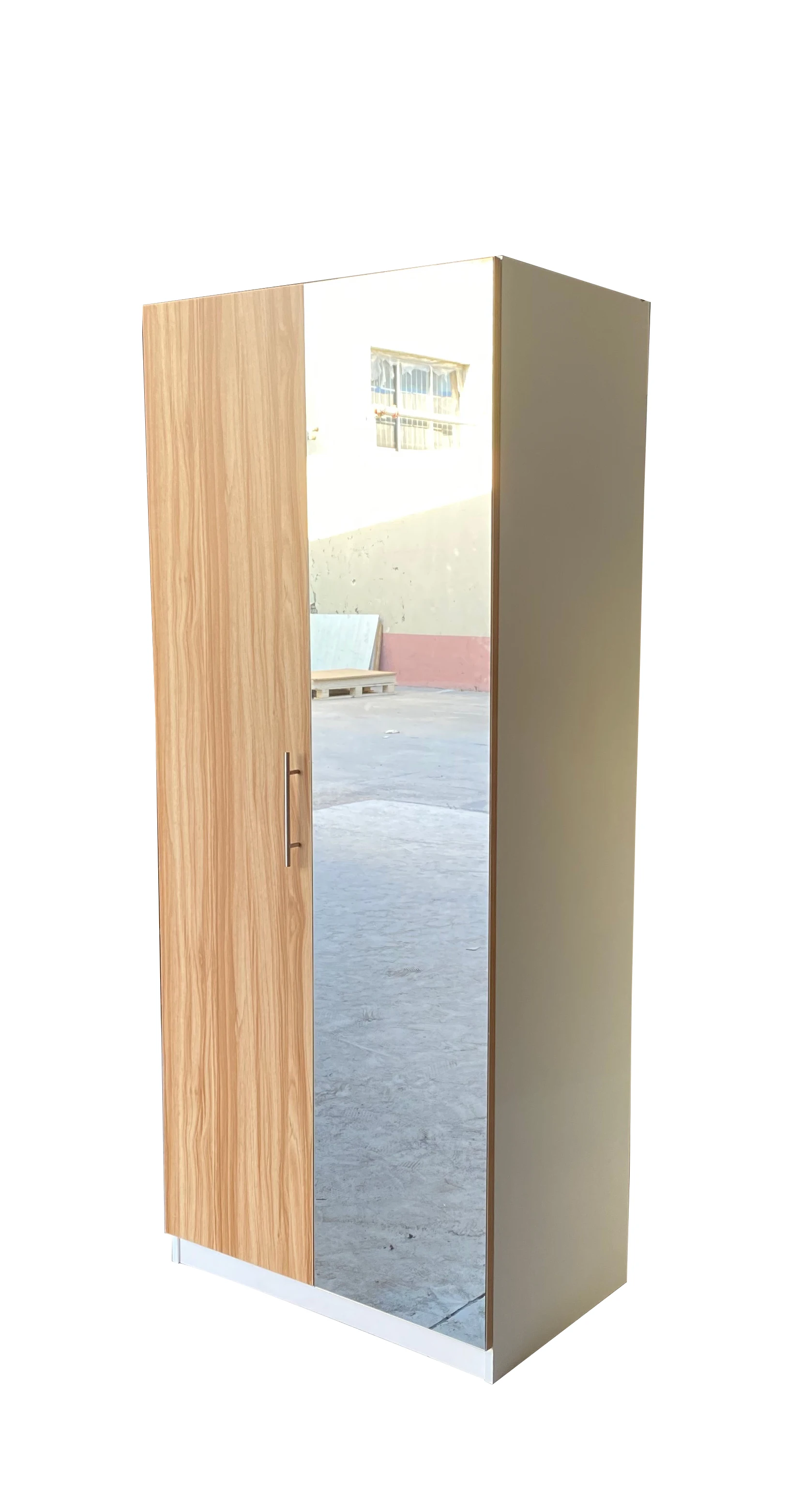 ДСП 2 дверной шкаф с зеркалом