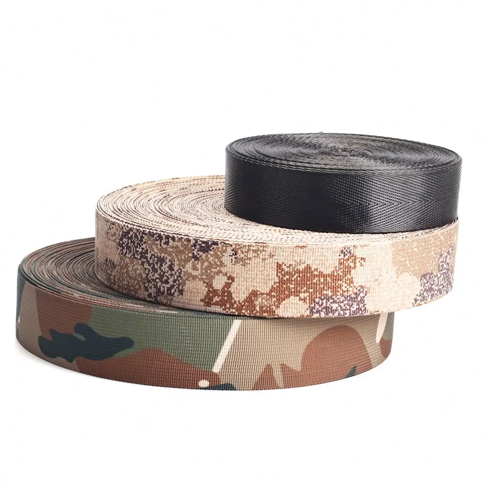 Wholesale Hot Style Molle Custom Camo Strap Black Nylon Webbing