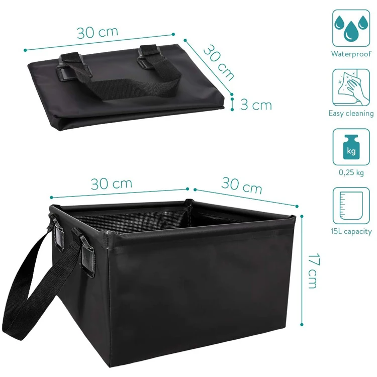 Collapsible Outdoor Camping PVC Tarpaulin Water Bucket Wash Basin