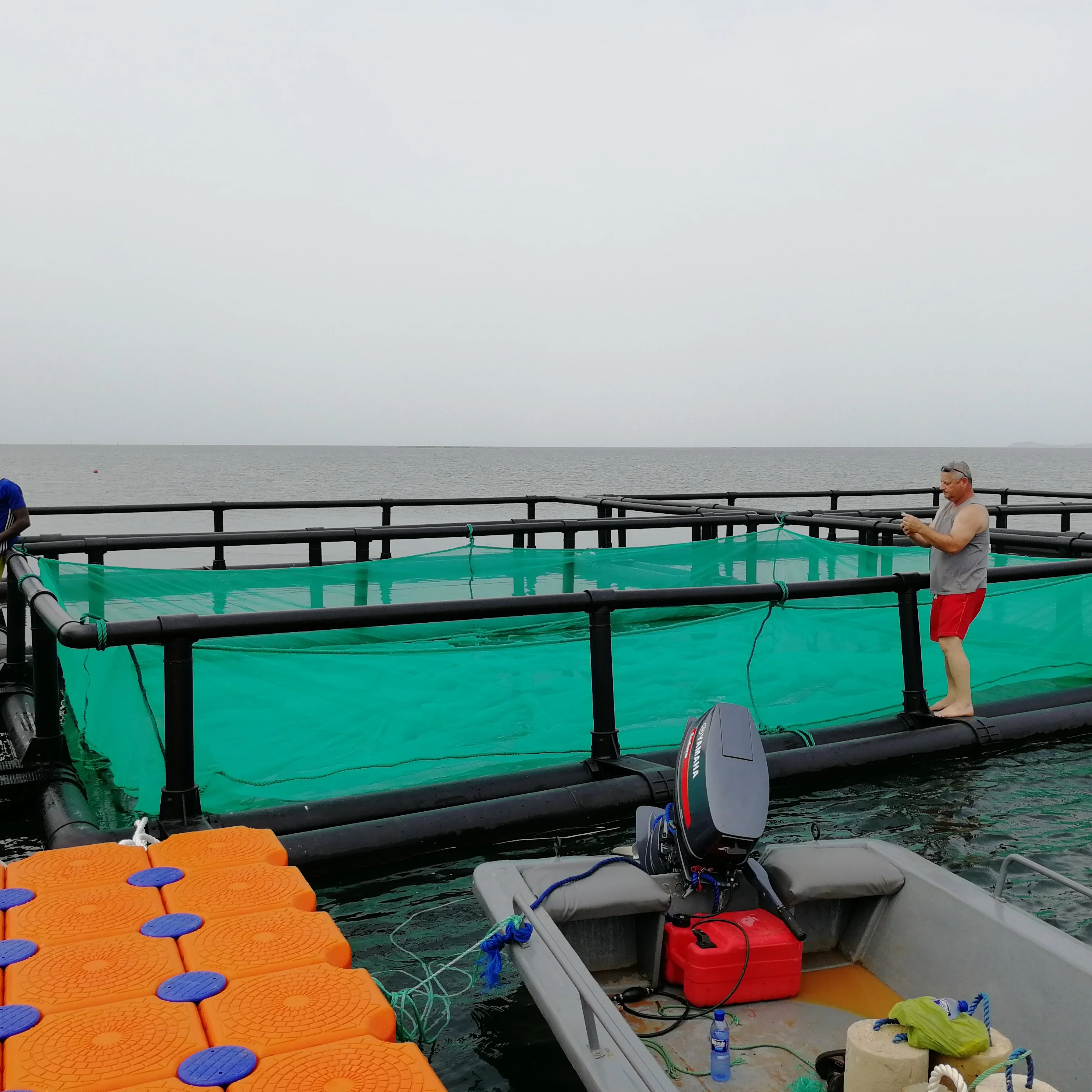 High quality hdpe fishing farming cage for aquaculture trap