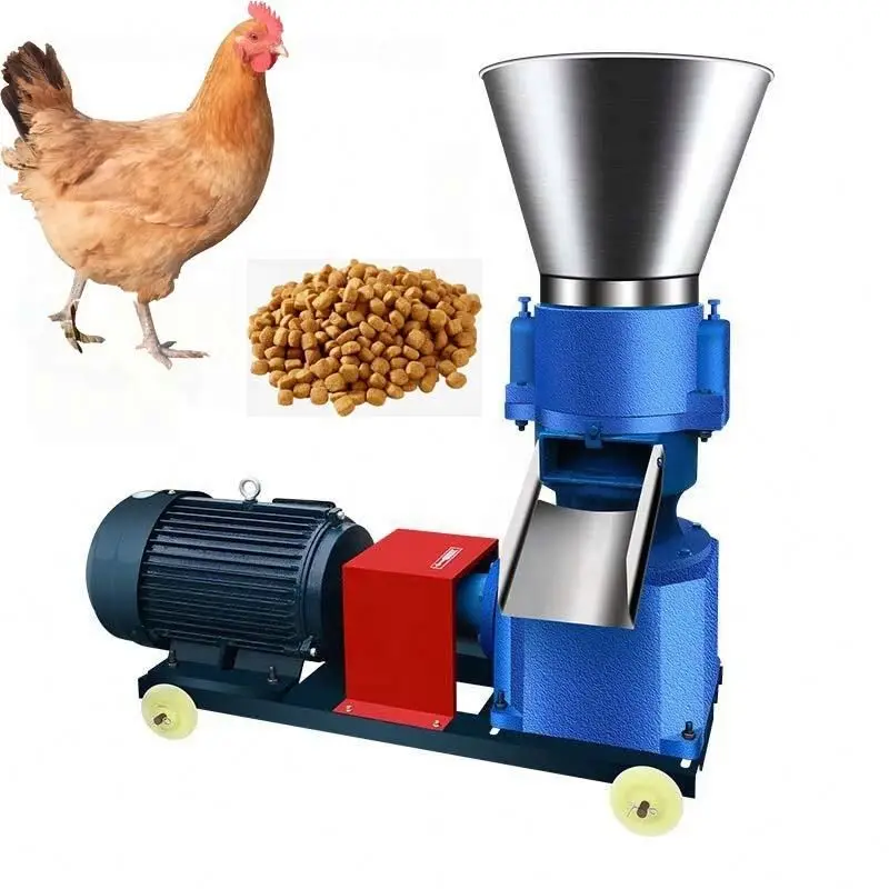 Farms Use Feed Grinder Poultry Livestock Animal Granulator Fish Wood Pellet Mill Machine