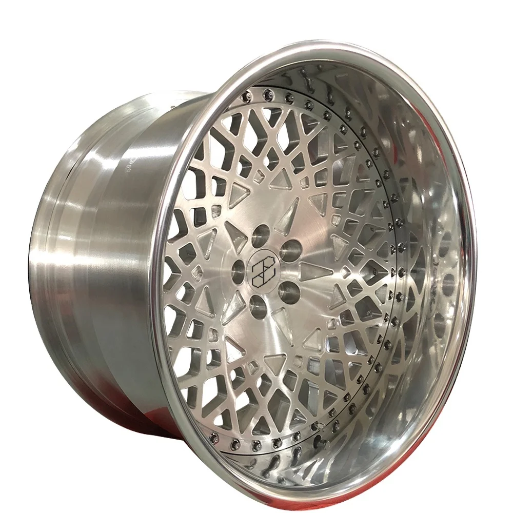 Pengzhen two piece custom super deep lip polish finishing mesh design  22 21 20 19 18 inch  alloy car wheels for bmw