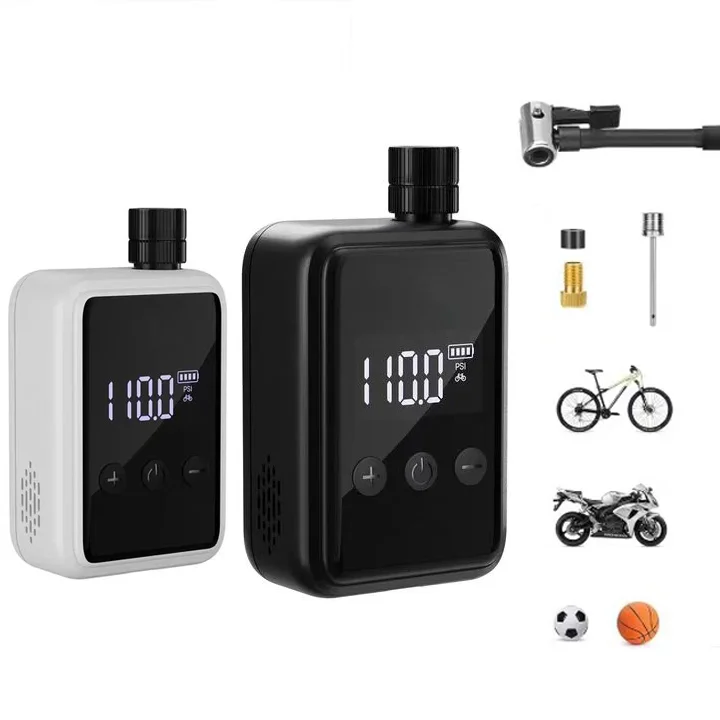 RS Electric Bike Pump 150 PSI Bike Pump Electric Portable Mini Bicycle Tires Pump with Digital Gauge Tire Inflator