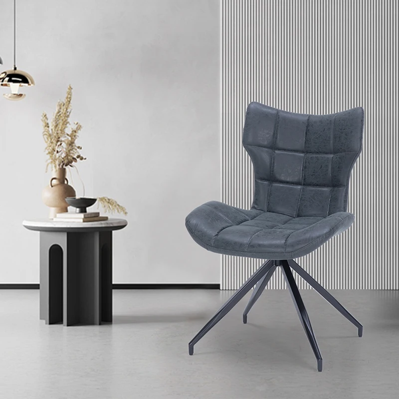 Прямая Продажа с завода минималистичный современный обеденный стул из искусственной кожи для ресторана