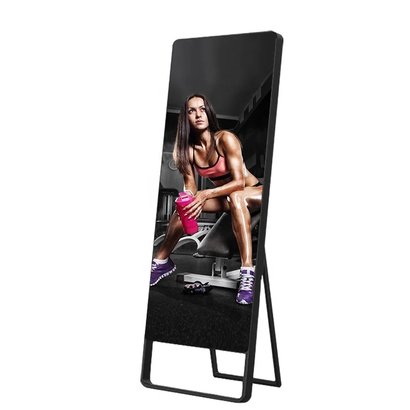 32 43 Inch Magic Mirror Lcd Interactive Capacitive Touch Makeup Smart Mirror For Fitness Fitness Mirror