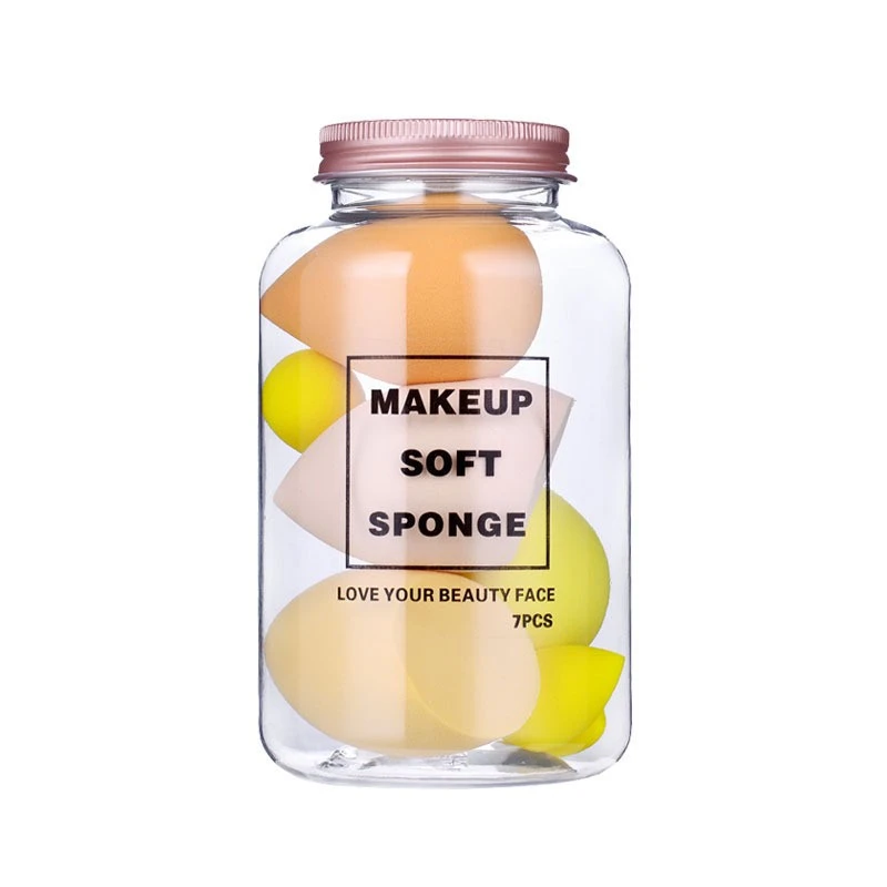 7 Pieces/Per Can  High-Value good air permeability Natural and fast makeup Drift bottle beauty egg canned puff