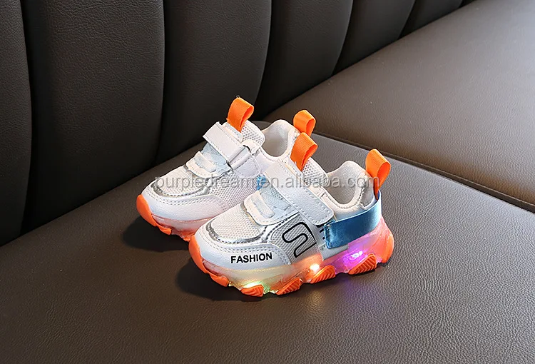
PU Baby Casual Shoes LED Lighting Sport Shoes 