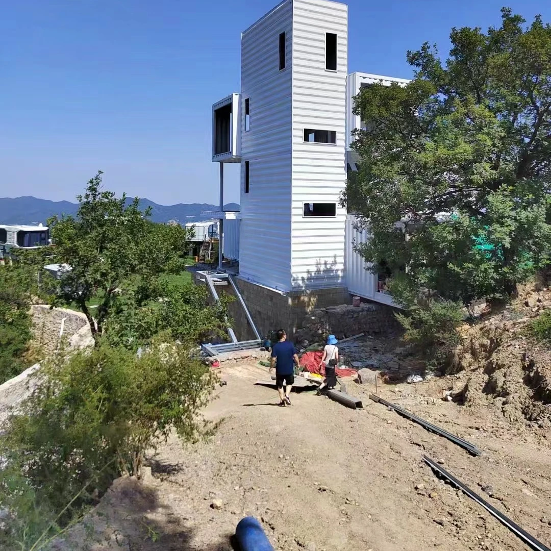 20 футов 40 наклонная треугольная крыша стальная конструкция мобильный контейнер-бар крошечный Солнечный контейнер дом contenedor