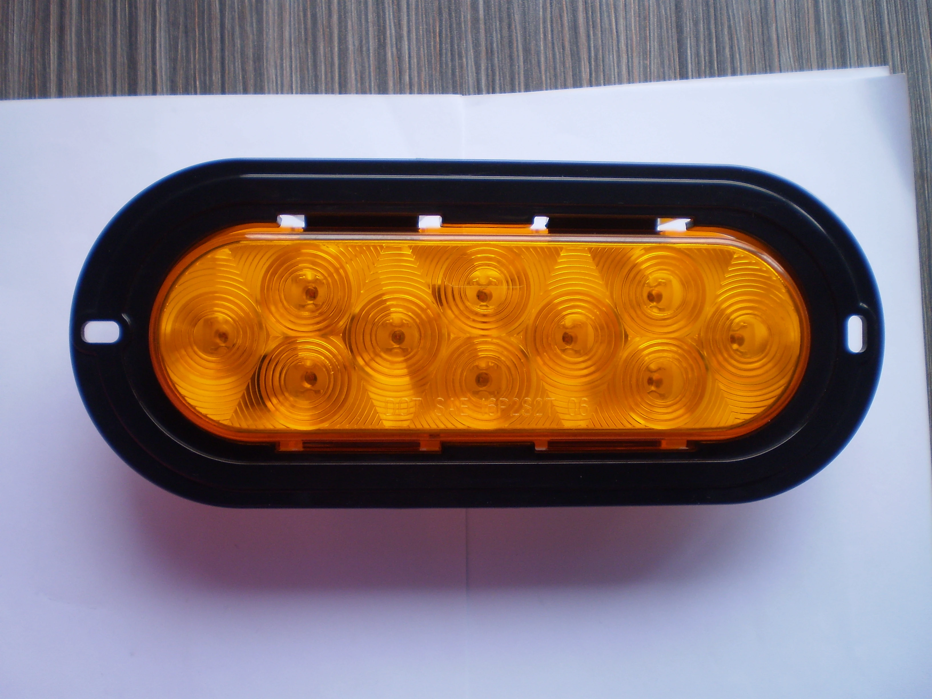 DOT SAE E-mark утвержден желтый/красный 6-дюймовый Овальный piranha 10 ведомый грузовик прицепа
