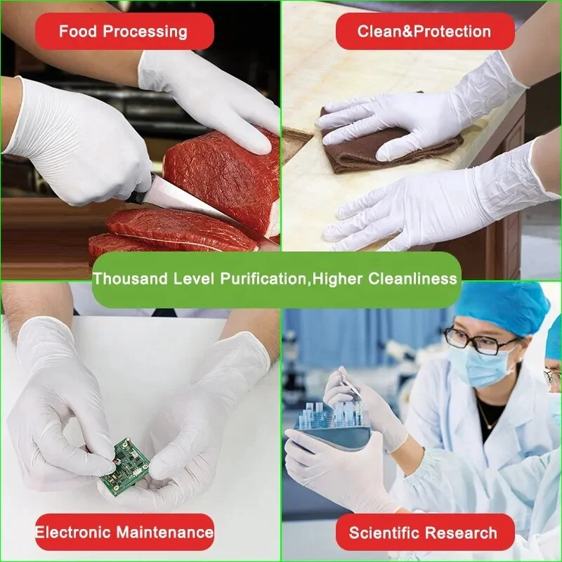 white medical gloves medical finger nitrile exam gloves disposable  ce/ukca approved