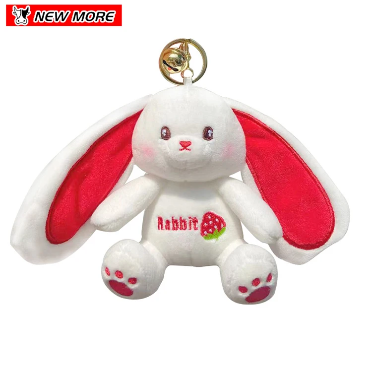 Wholesale Cute Rabbit Toy Plush Keychain Bag Pendant Stuffed Animal Bunny Doll Key Ring