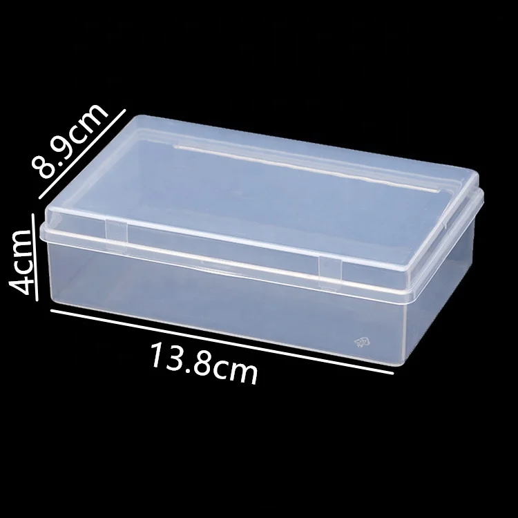 Injection Moulded Simple Clear Hinged Hard Plastic Container with Cover