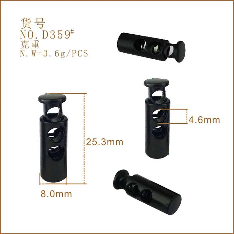 Wholesale Fashion Design Custom Leather Draw Cord Stopper Spring Buckle Toggle End Rope Stopper