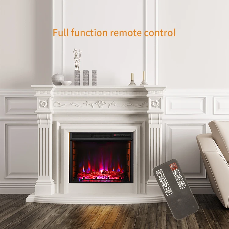 Modern portable indoor modern living room 9 hours timer electric fireplace with remote control