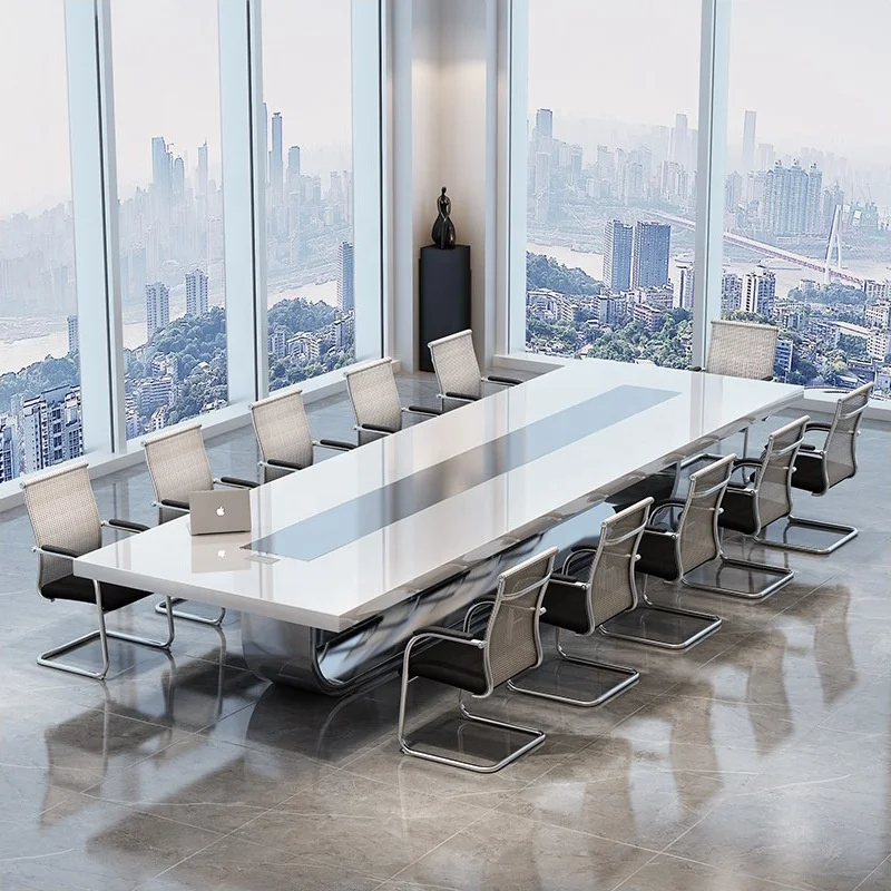 Конференц-стол цена краска шпон для выпечки Белый с металлической ножкой из нержавеющей стали
