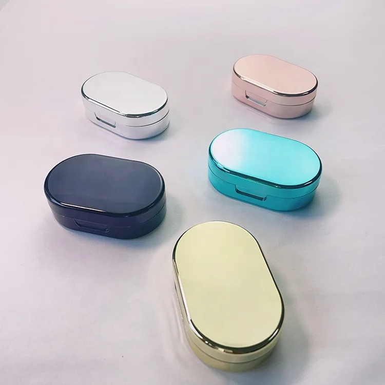Multi color Portable Contact Lens Case Plastic Compact Holder Container for lenses Simple Mini Contact Lenses Cases   A-052