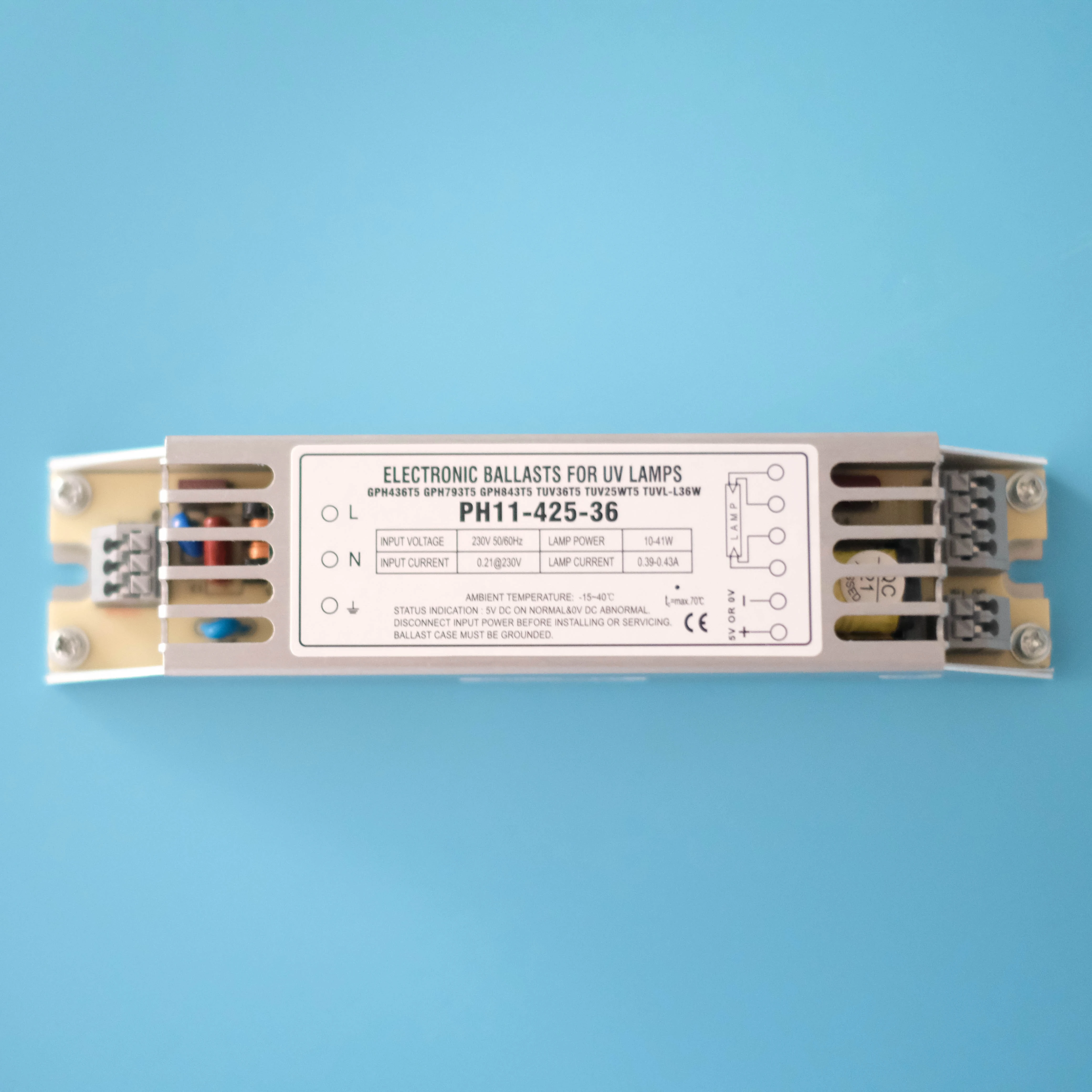 PH11-425-40 uv lamp ballast 10-40watt High Output Sterilizer Light uv ballast 40w For T5 UV Lamp