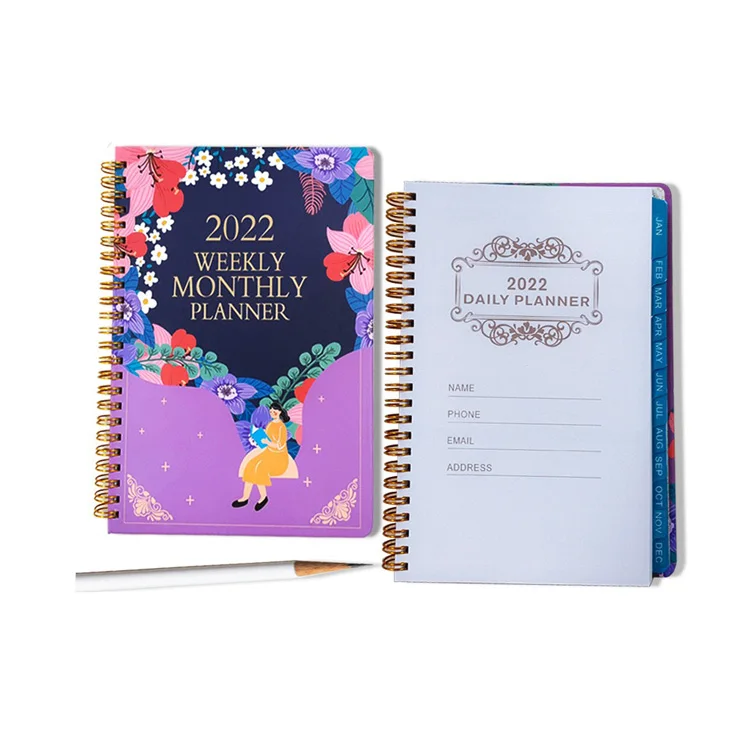 Factory Customized Cheap Colorful Hard Cover Printing Service of Spiral Bound Notebook/Planner/Journal/Agenda