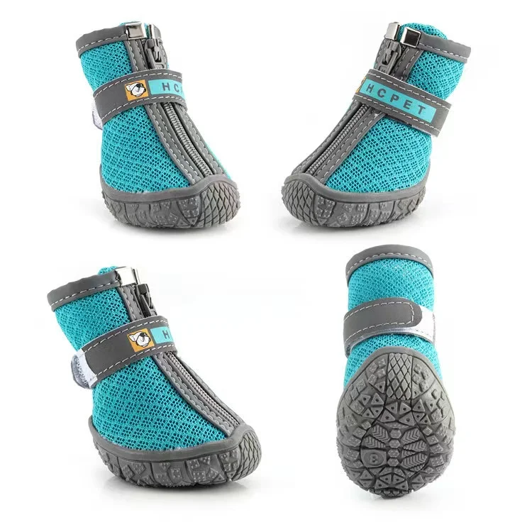 Высококачественные хлопковые собачьи кроссовки на заказ регулируемая сетчатая поверхность ботинки для собак обувь маленьких средних и больших