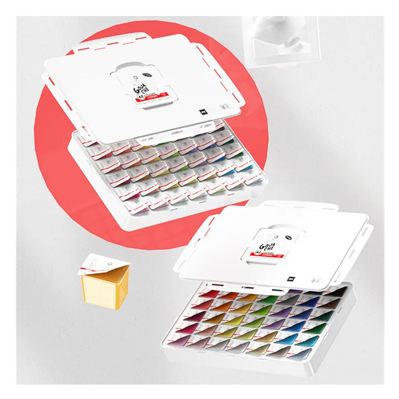 Набор для профессиональной гуаши, 18, 24, 42 цвета, 30 мл, 40 мл, 80 мл, набор для детской гуаши