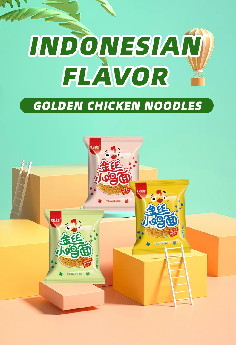 Factory-Handmade Crispy Shrimp Flavored Chinese Noodles Delicious Instant Snacks in Bag Packaging Wheat Flour Based