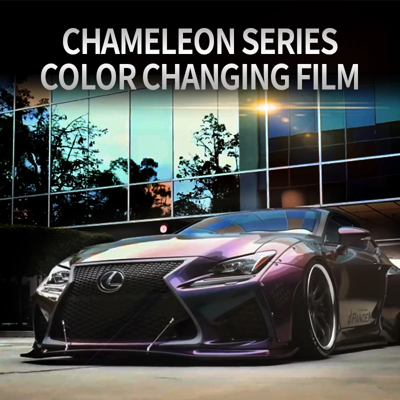 SCHANLEY Self Adhesive PVC Material Vehicle Vinyl Roll  Car Wrapping Foil Carbon Fiber Chameleon Sticker For