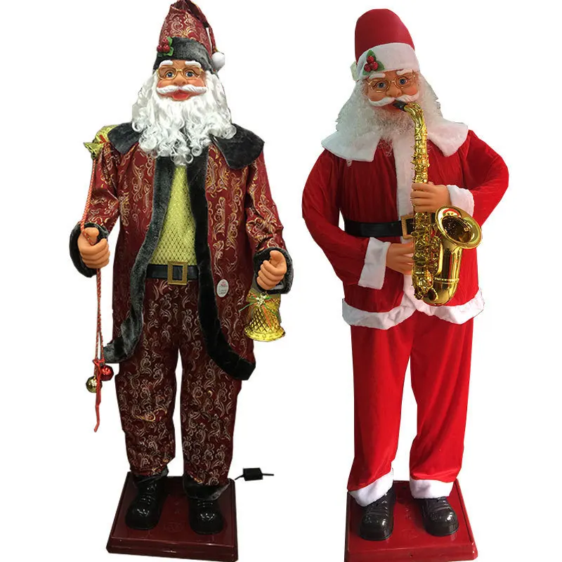 Tuba Swing Electric Santa Music Blowing Saxophone Welcome Claus Christmas Decorations