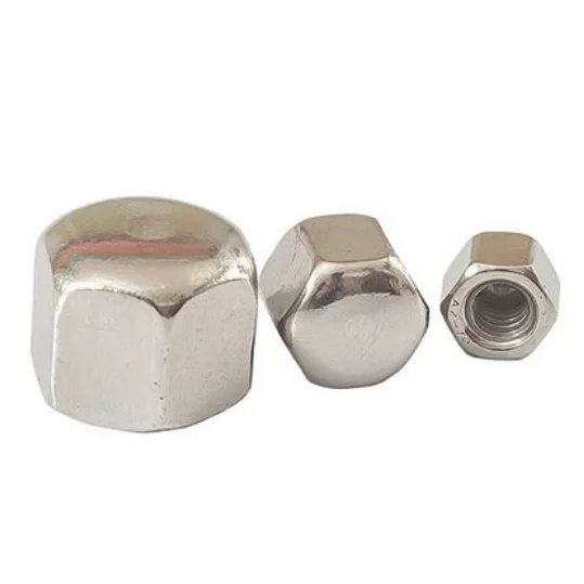High Strength Fasteners Hexagon Dome Nuts Hexagon Acorn Nuts DIN917 Finish ZP Galvanized Color M16 M24