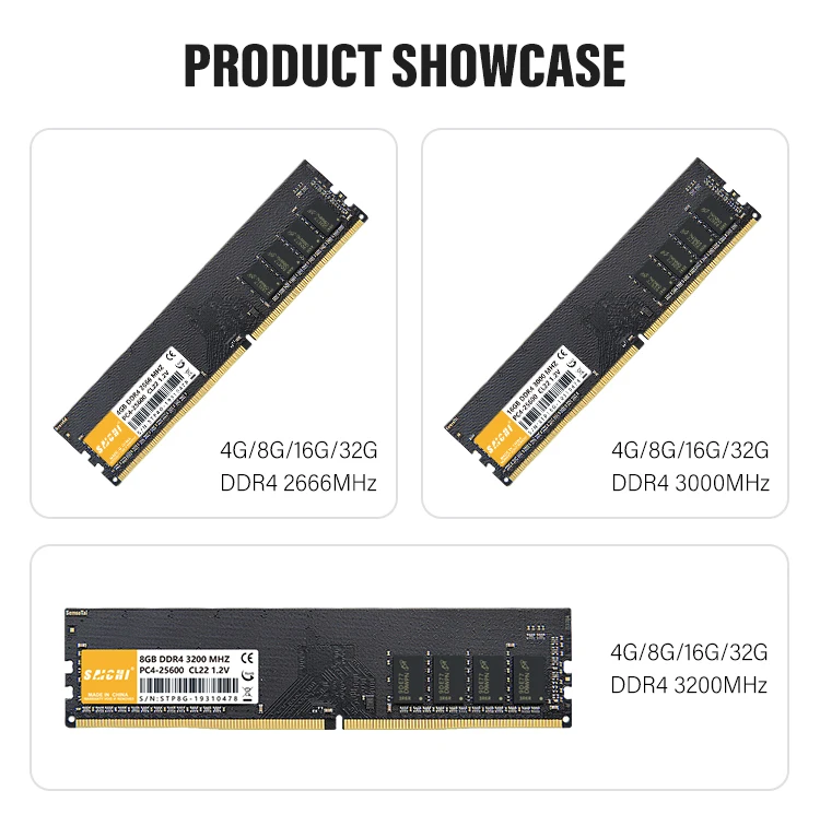 Заводская Оптовая Продажа Дешевая оперативная Память DDR4 память 16 ГБ 8 4 2666 МГц 3000 3200 UDIMM DDR ОЗУ для