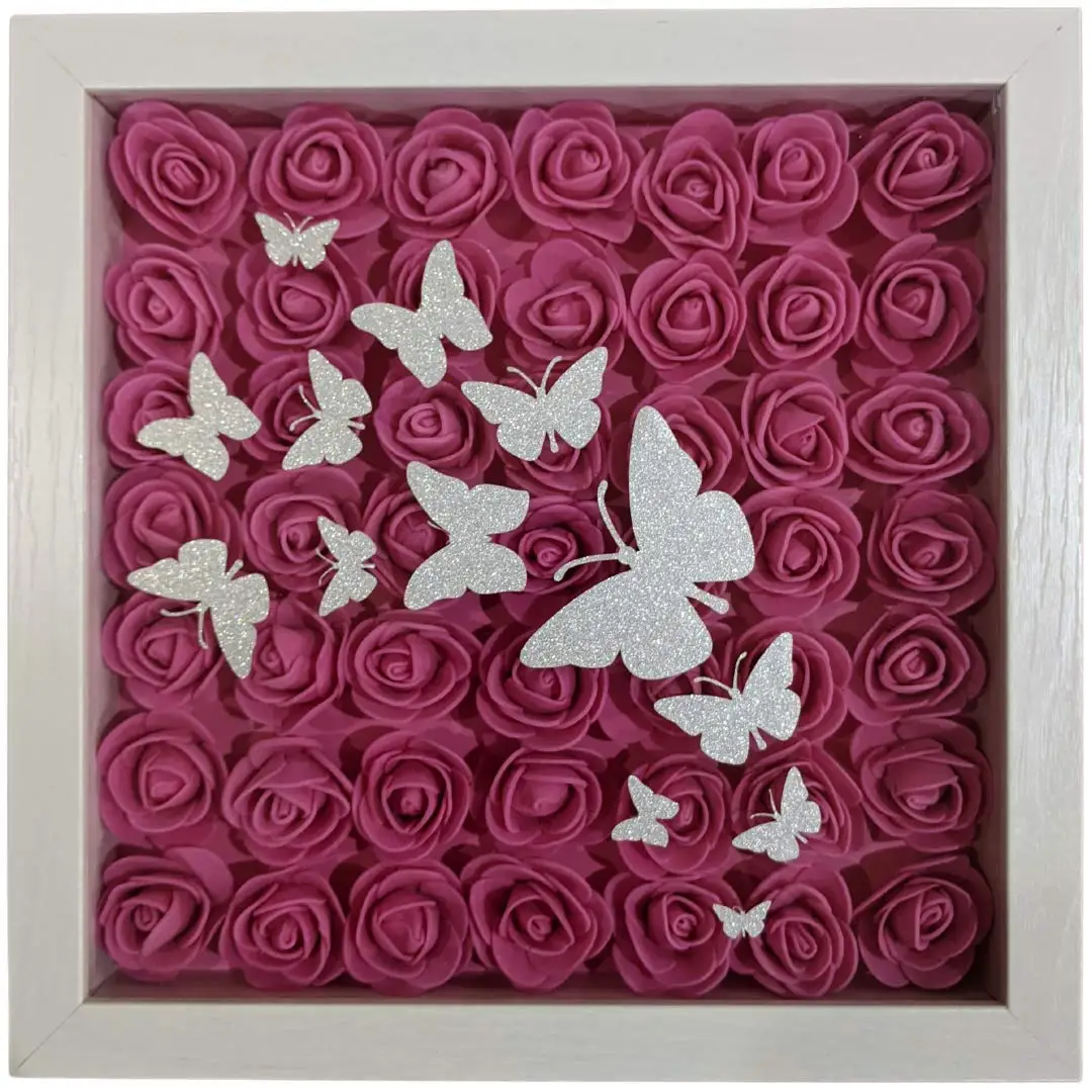 Customized solid wood photo farme with mat 4*6 vintage dried flowers box wall hanging table display picture frame wholesale