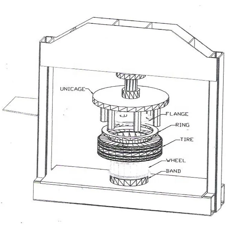 Tire press machine hydraulic press 200 ton solid tire press machine