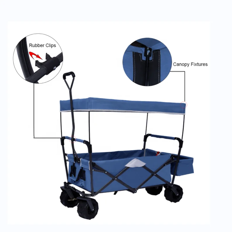 Cheap price camping foldable wagon garden folding wagon cart for outdoor  picnic garden using